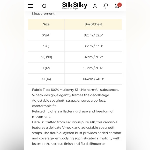 Pink Silk Camisole. NWT - Picture 7 of 7